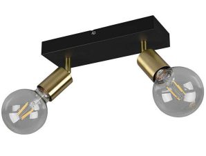 Φωτιστικό Οροφής – Σποτ Vannes R80182008 2xE27 40W 9x26x12cm Brass Mat RL Lighting